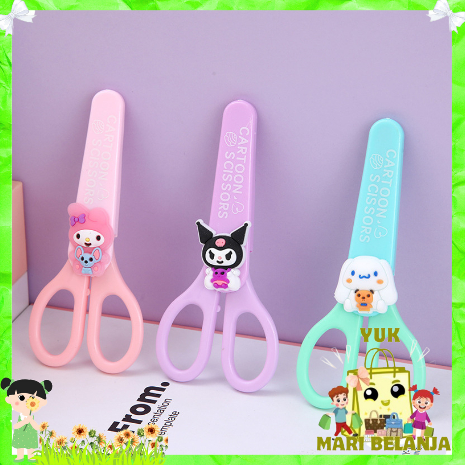 

YMB Gunting Motif Karakter Lucu Alat Tulis Anak Sekolah Kartun Diy Kertas Tangan Kantor ATK Scissors Mini