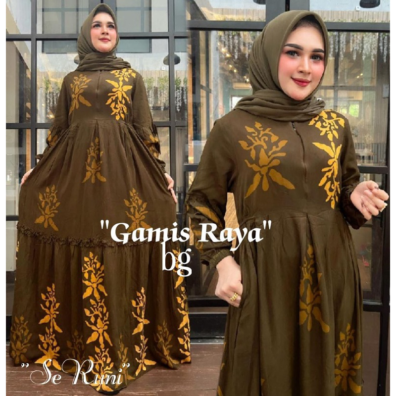 Gamis Raya Seruni twill ori bg collection