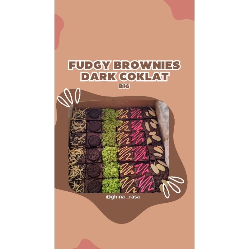 

Fudgy Brownies dark coklat big