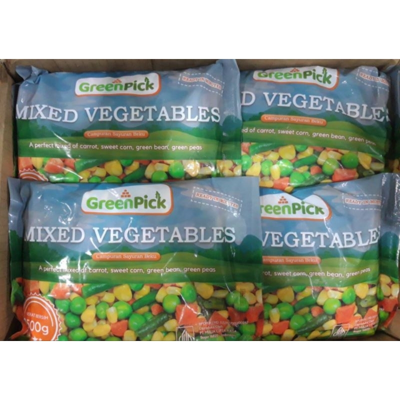 

Mixed Vegetable GreenPick 500gr/sayuran Frozen kemasan 500gr