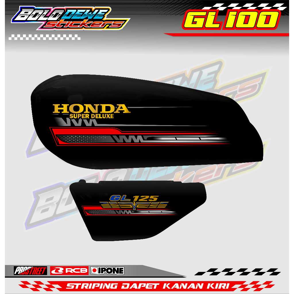 STRIPING VARIASI MOTOR HONDA GL 100 / STICKER LIST MOTOR HONDA GL 100