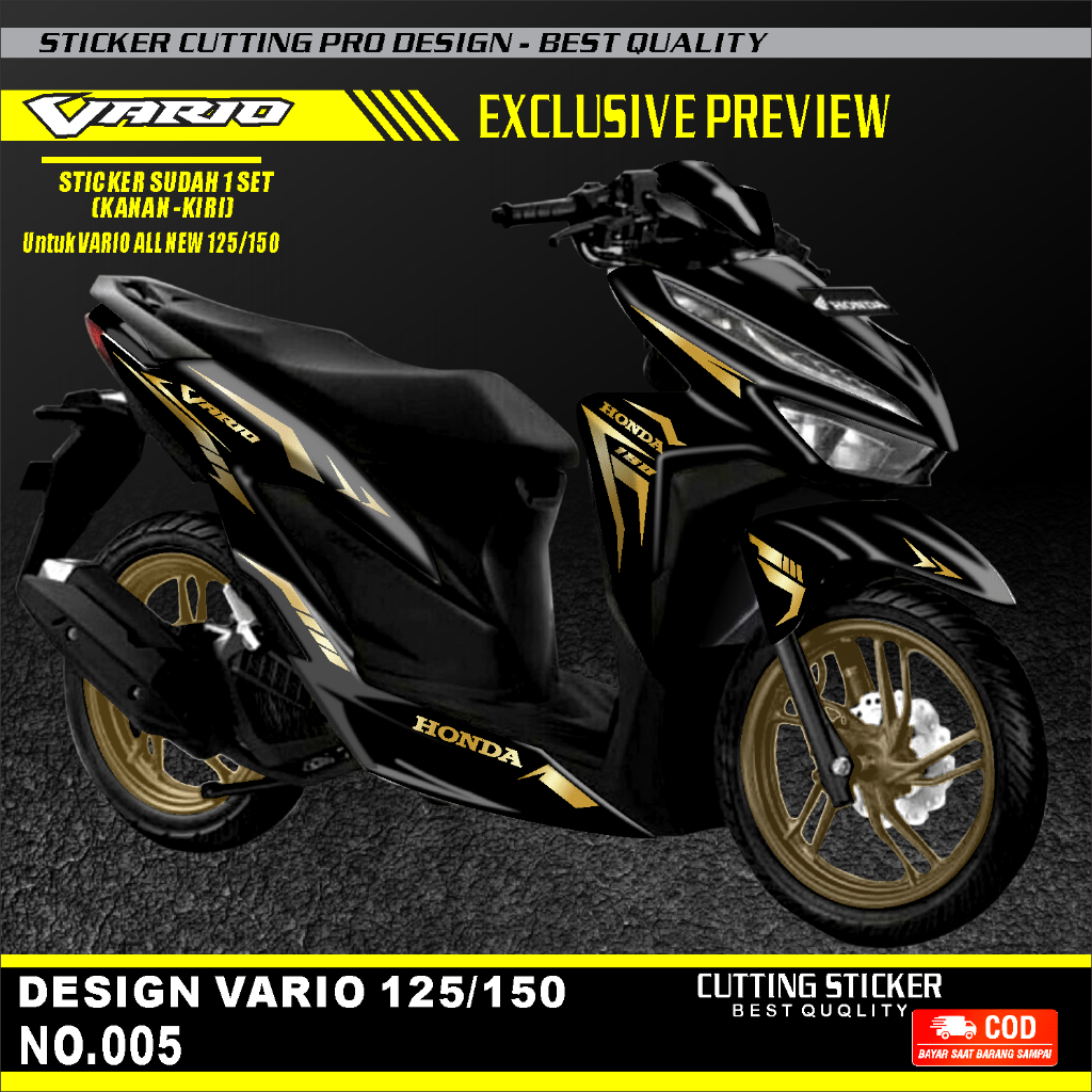 Cutting Sticker Vario 150 & 125 - Aksesoris Motor Stiker Honda Vario New Schotlite Cutting Stiker St