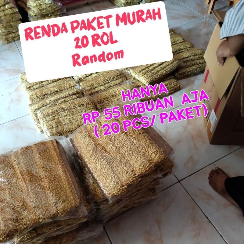 Renda Tambang Rumbai Premium – Gorden, Sajadah, Dekorasi|PAKET 20 ROL  MURAH
