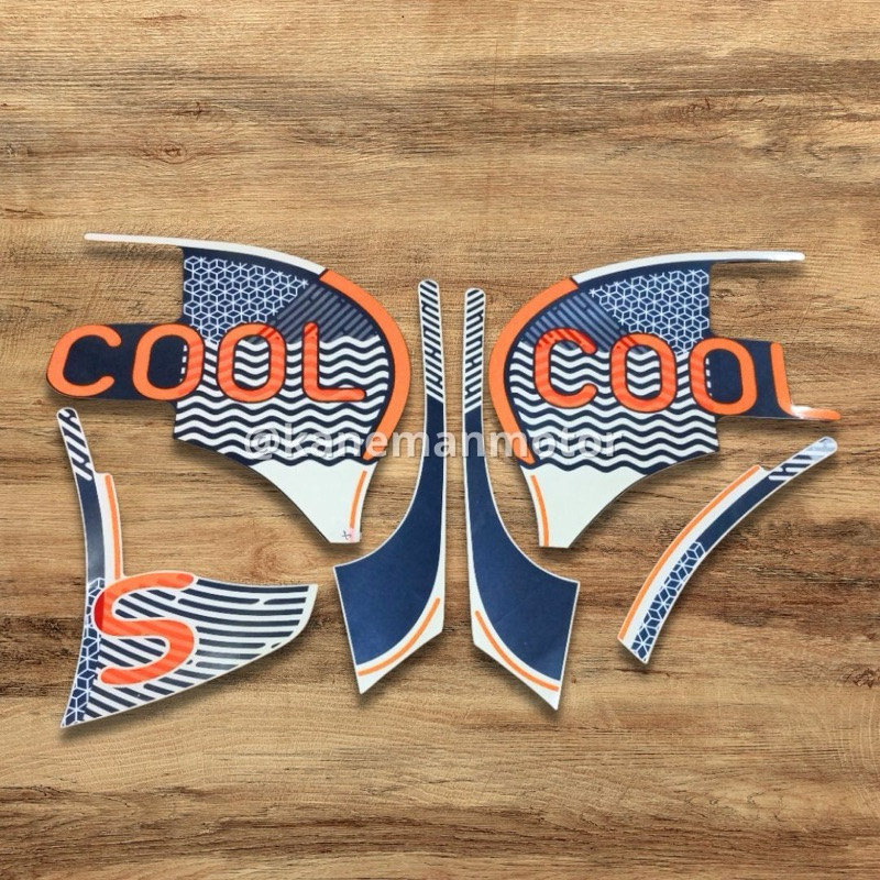 STIKER STRIPING MOTOR SCOOPY 2022 BIRU CREAM FASHION KREM STANDAR
