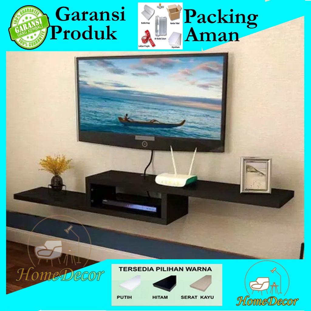 RAK TV GANTUNG MEJA TV RAK HIAS DINDING MELAYANG RAK SERBAGUNA