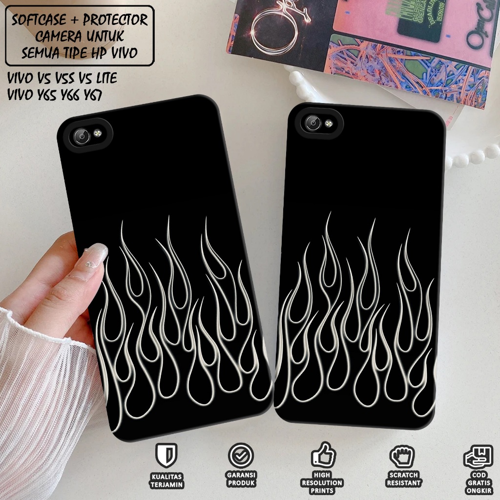 SOFTCASE VIVO 1601 - Case Vivo 1601 - Casing Hp Vivo 1601 Motif FIRE - Case Hp Vivo 1601 - Casing Vi