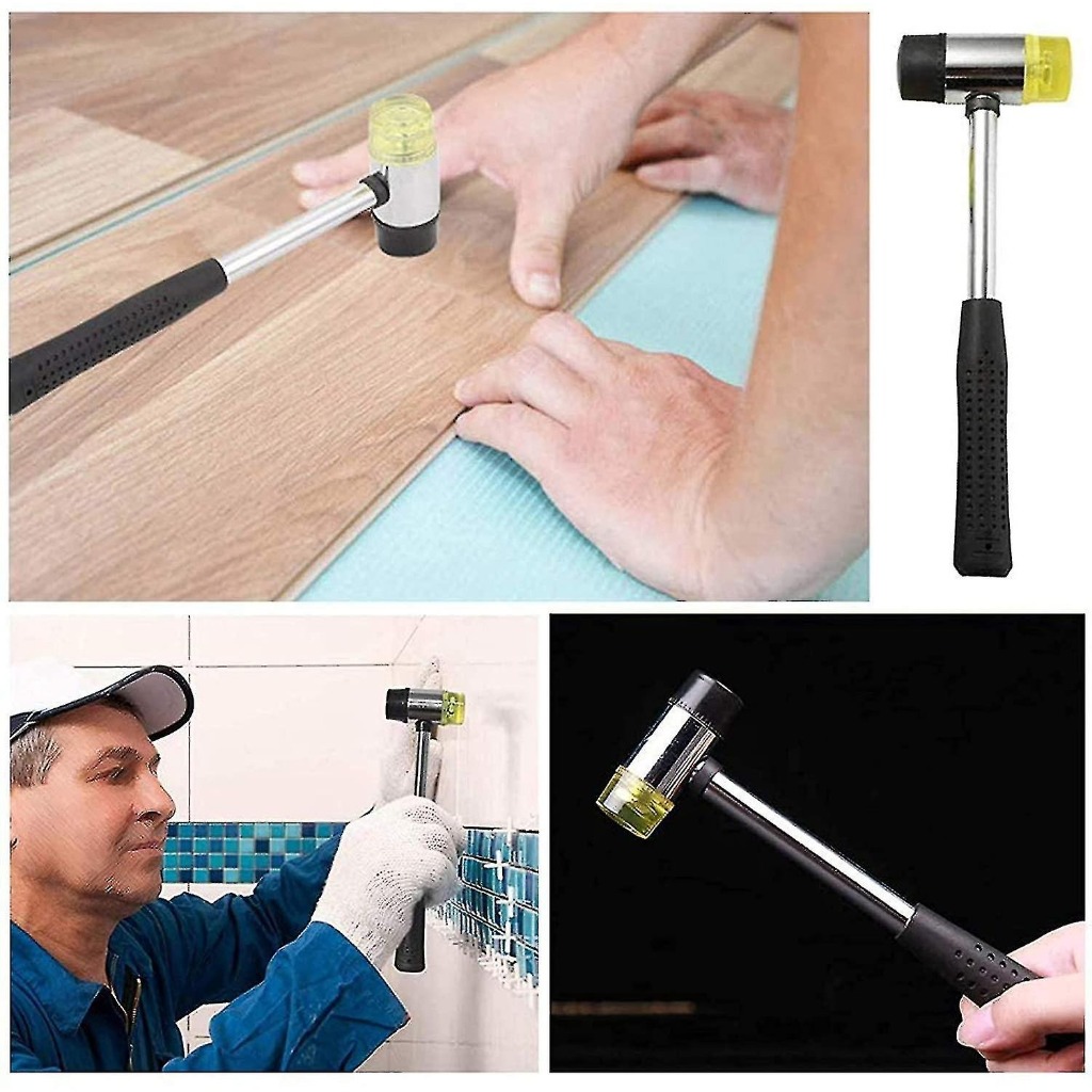 Termurah Palu Karet Martil Plastik Mini 25mm Double Face Rubber Hammer Mallet Lantai Parket Kayu