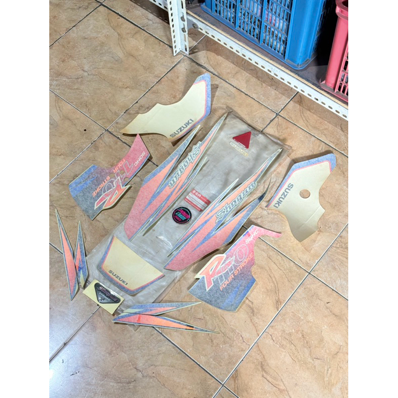 stripping striping sticker suzuki shogun kebo 2000 r original