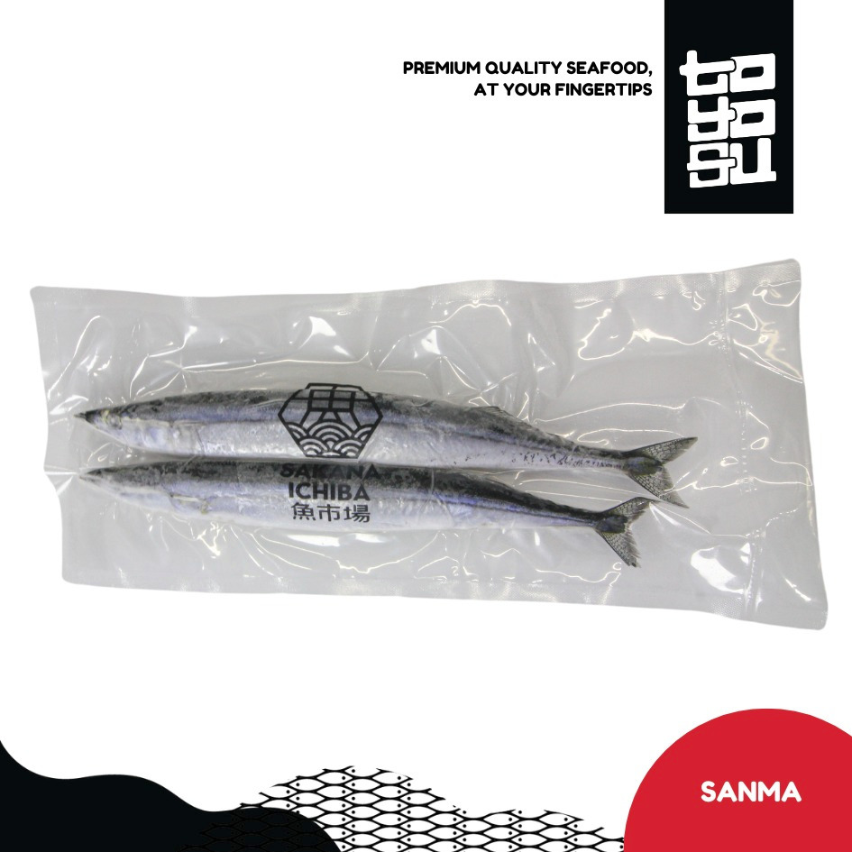 

SANMA WHOLE TWIN PACK - IKAN SANMA - PACIFIC SAURY - FROZEN | TOYOSU