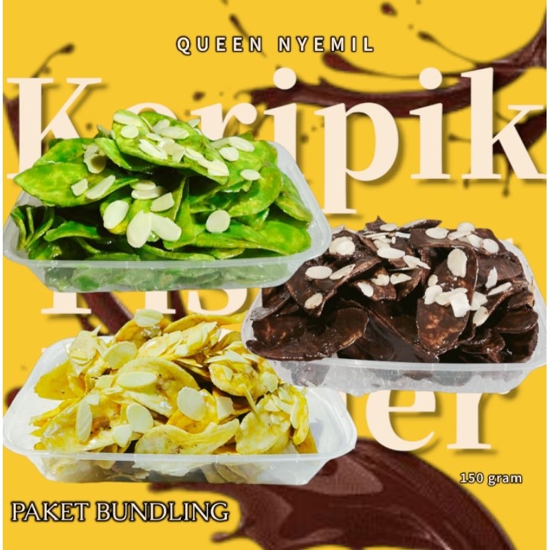 

(BUNDLING) QUEEN NYEMIL 3 BOX Keripik Pisang Lumer PREMIUM