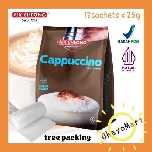 

Aik Cheong Cappuccino / white coffee instant/ 4in1 coffee 300grm
