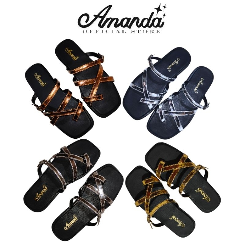 Amanda - SANDAL WANITA PLATFORM SANDAL TALI CEWEK KEKINIAN