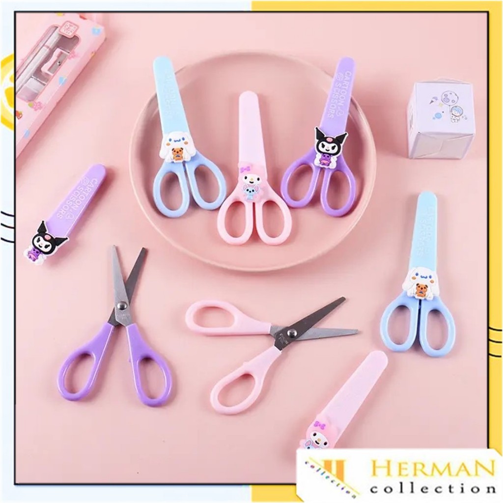 

HC Gunting Motif Karakter Lucu Alat Tulis Anak Sekolah Kartun Diy Kertas Tangan Kantor ATK Scissors Mini