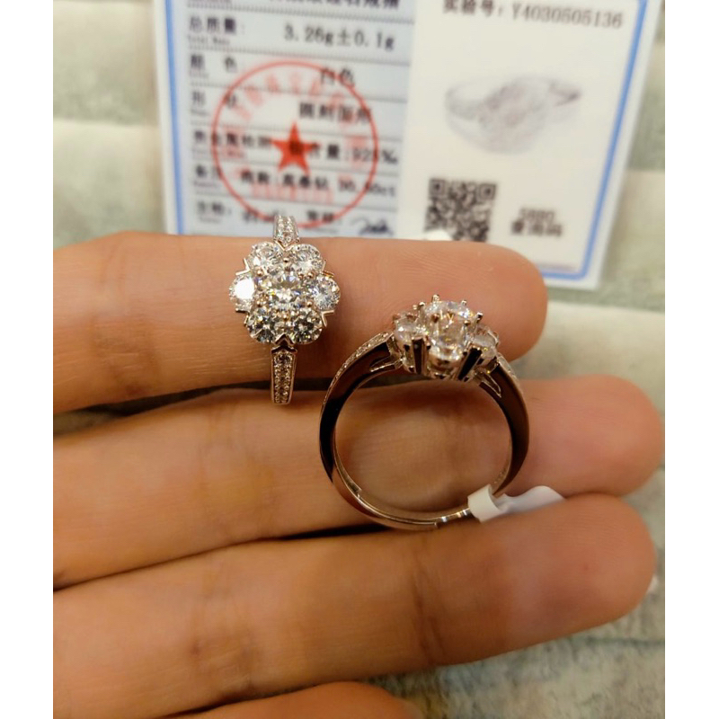 Cincin S925 Berlian Moissanite
