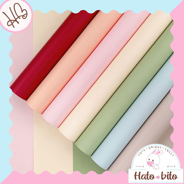 

Solid color cellophane single color kertas bungkus buket bunga estetik florist supply wrapping bouquet HB1780