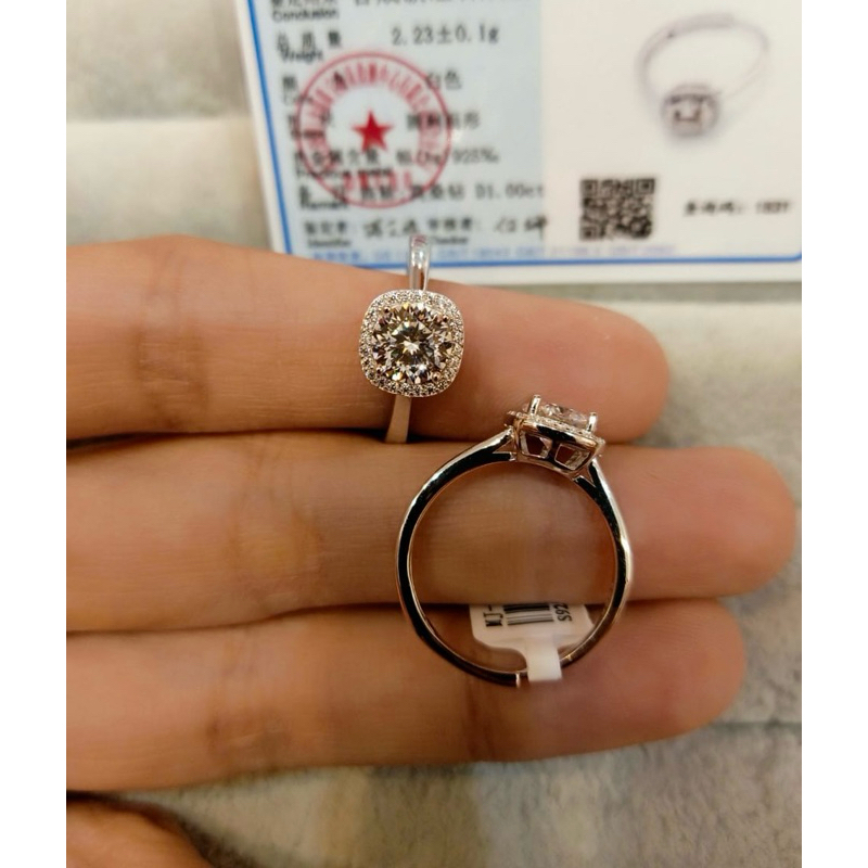 Cincin S925 Berlian Moissanite