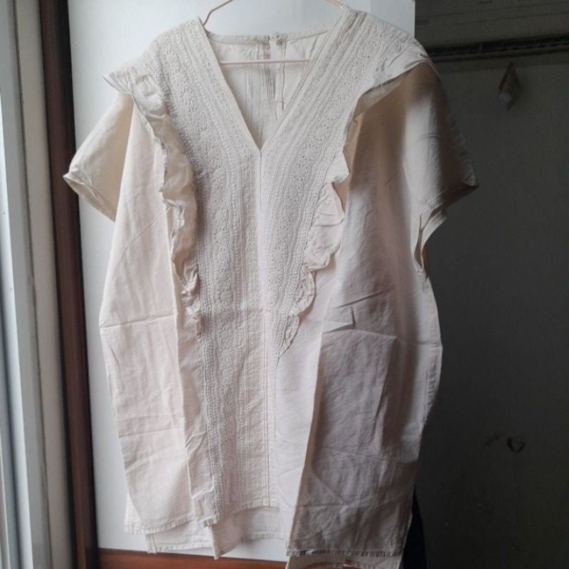 Baju Blouse Wanita Bordir Katun Preloved
