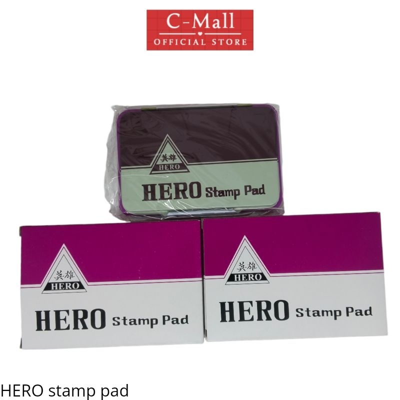 

C-Mall Bantalan / tempat Stempel / Stampel/Stamp Pad HERO kecil +Tinta Violet 6,5x10 cm