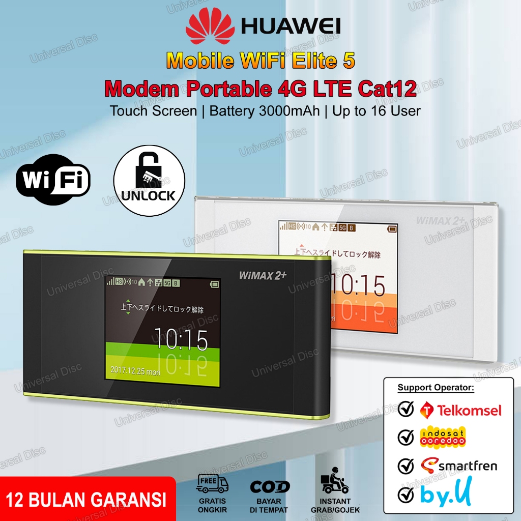 Modem WiFi 4G LTE Elite 5 Huawei W-05 Portable Mifi Wimax 2+ CAT-12