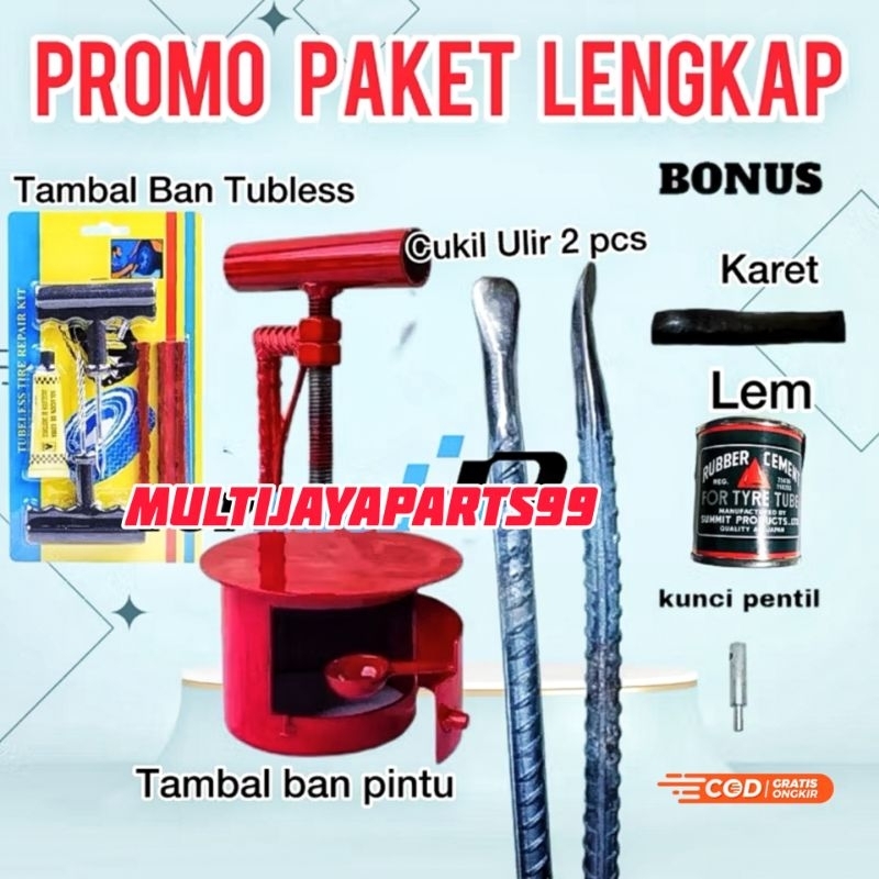 [PROMO TERBATAS] SEPAKET MURAH ALAT TAMBAL BAN BAKAR DAN TUBLESS ALAT TAMBAL BAN SEPEDA MOTOR MANUAL
