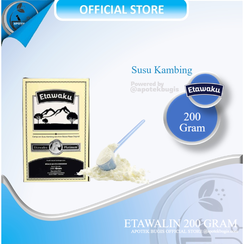 

Etawaku Platinum - Susu Kambing Etawa Murni + Krimer Bubuk Susu Kambing 200 Gram