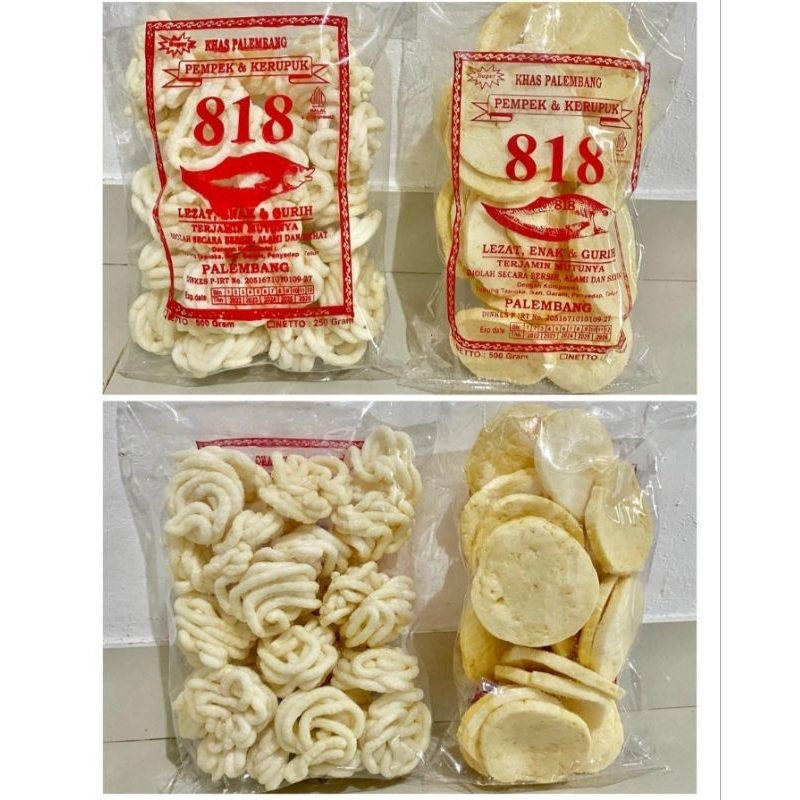 

kerupuk udang Palembang 818 asli ikan tenggiri 1 bal 250g