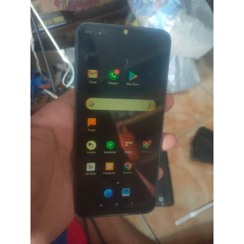 lcd tc hp Redmi 9A 9c minus lcd tompel tapi sentuh masih ok