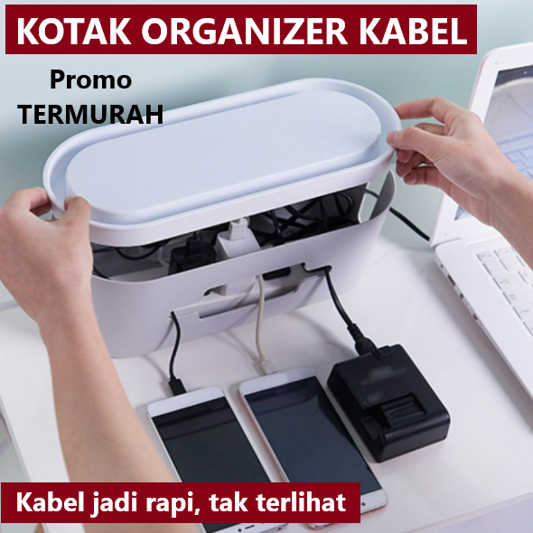 Kotak Organizer Kabel Charger / Kotak Kabel Organizer