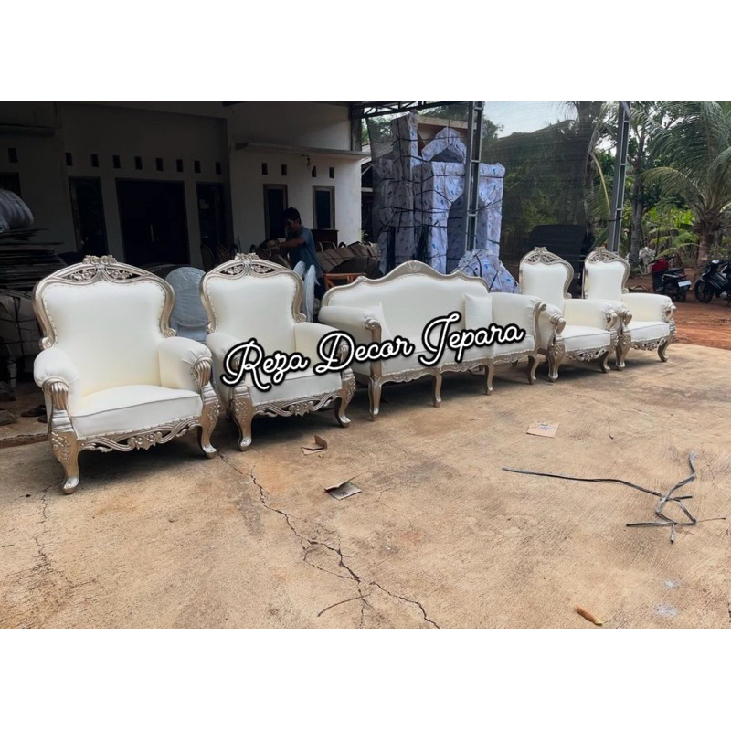 set sofa pelaminan jati / sofa pelaminan ukir jati / sofa pengantin / kursi pelaminan ukir jati / ku