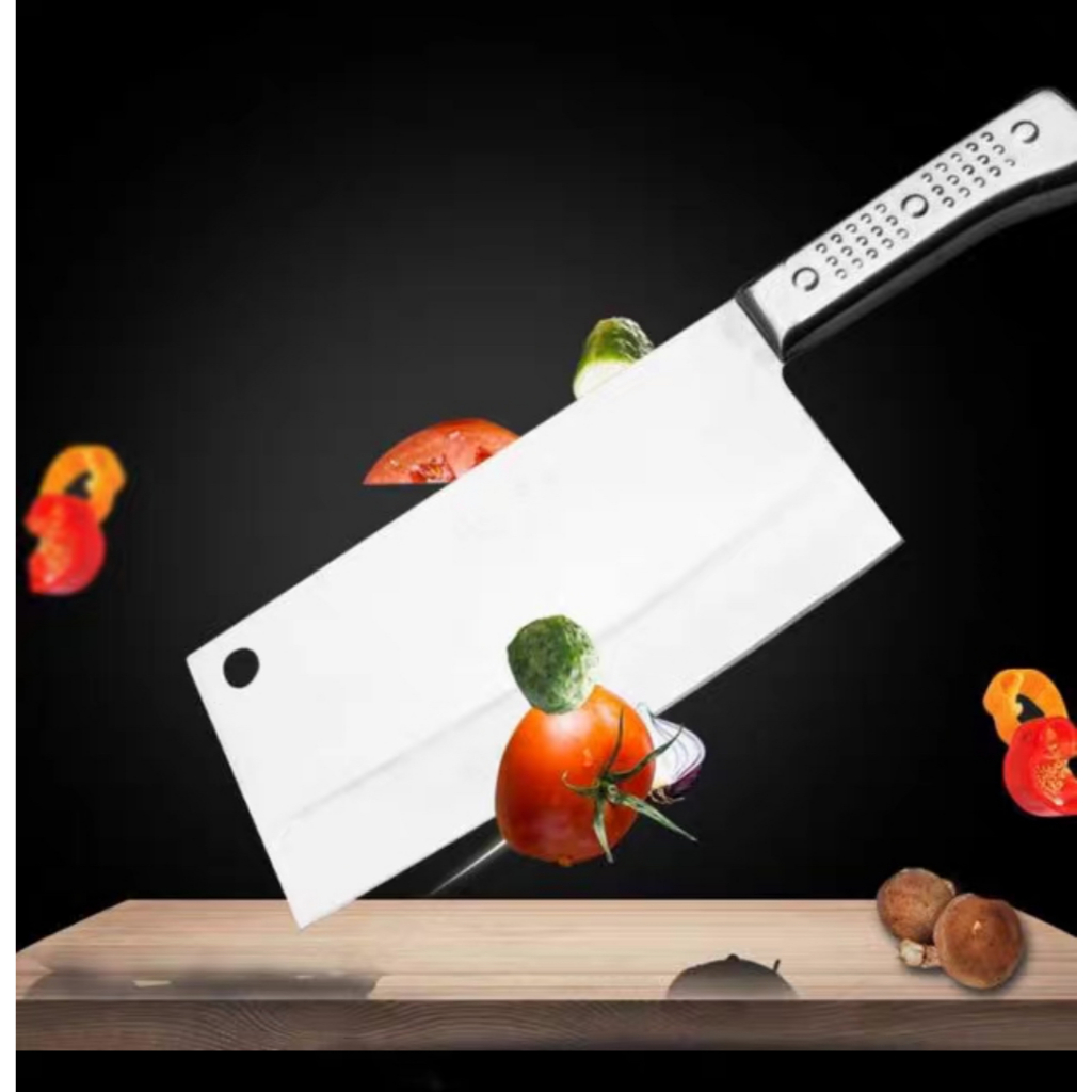 GB - PISAU DAPUR DAGING / PISAU GOLOK STAINLESS STEEL - PISAU KOKI - PISAUMASAK SERBAGUNA STAINLESS 