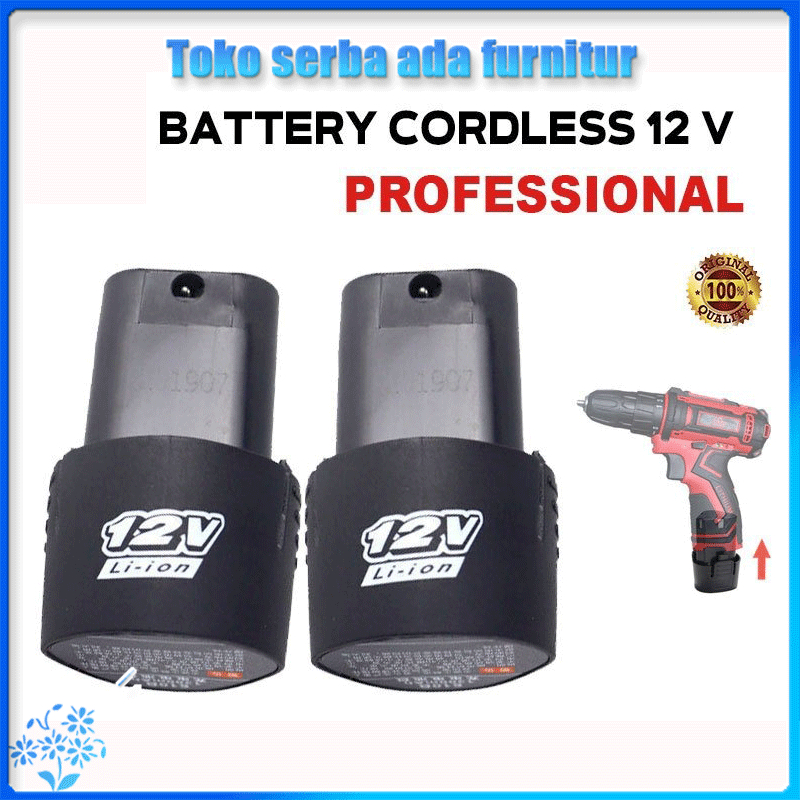 Baterai Bor Litium Li-Ion 12 Volt Baterai Bor Electric Cordless Rechargeable, Baterai Ori batrei 12v