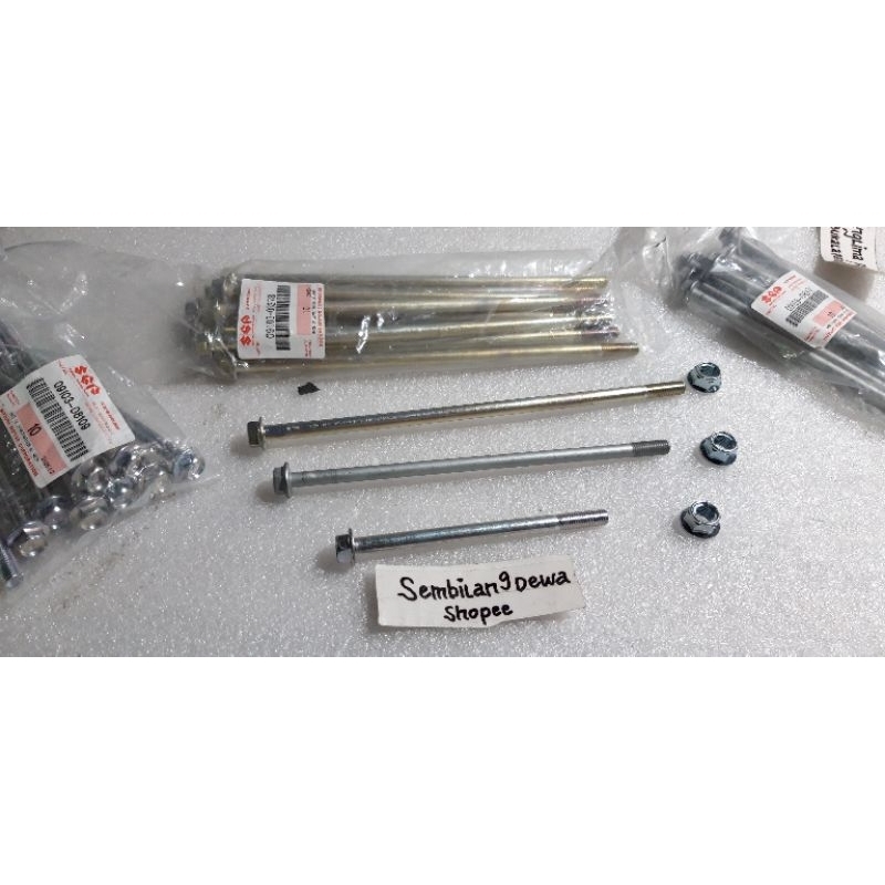 baut dudukan gantungan mesin satria 2 tak hiu lumba ori  SGP JAPAN ( sesuai foto 3 set)