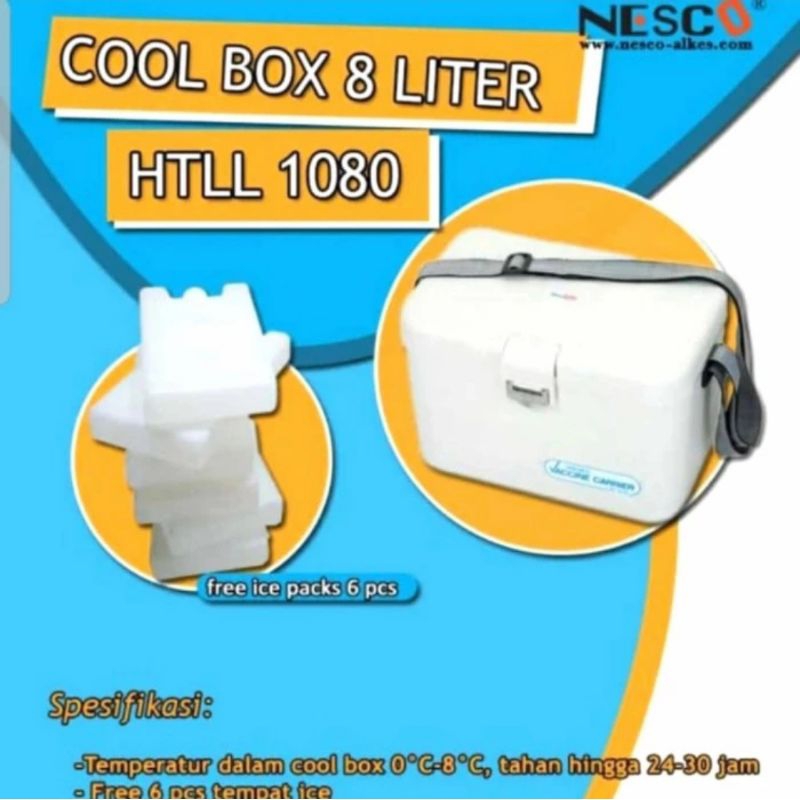 vaccine carrier Nesco 8L cool box vaksin
