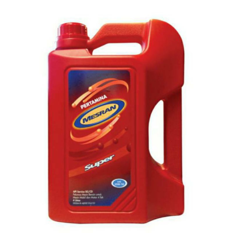 Oli Mobil Bensin Mesran super 4 Liter 20W-50