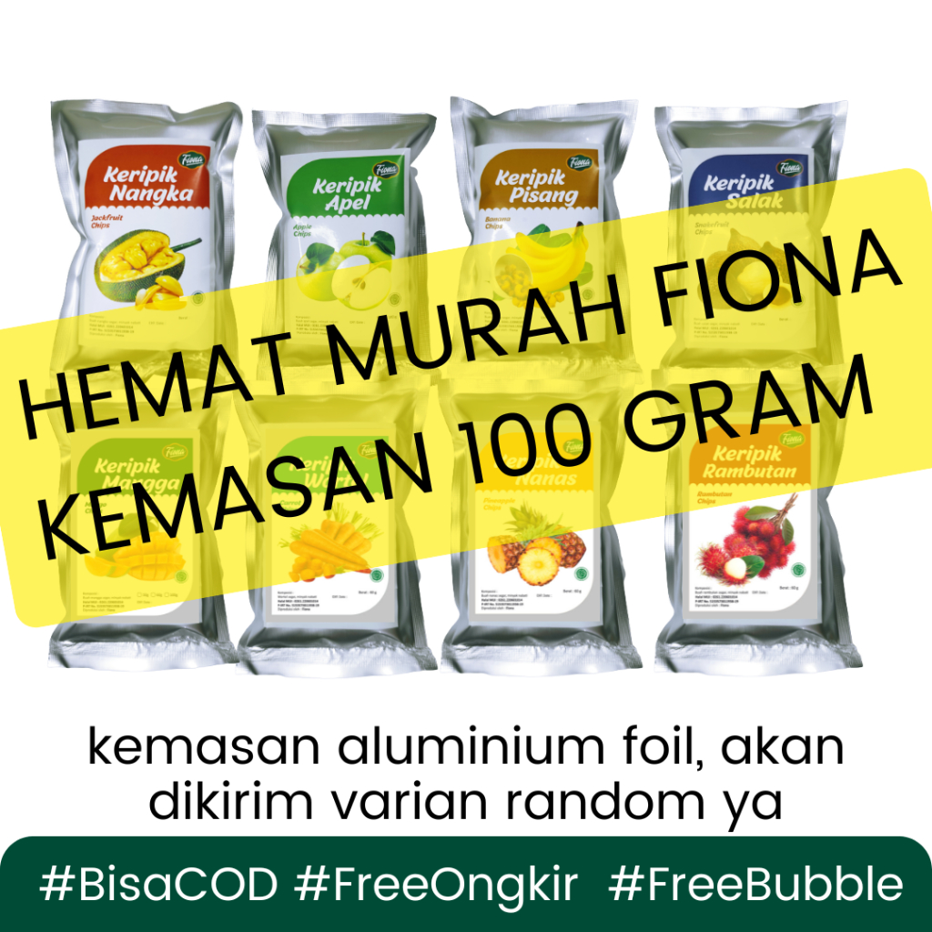 

HEMAT MURAH 10pcs Kripik Buah Varian Mix Nangka Apel Rambutan Mangga Nanas Pisang Salak