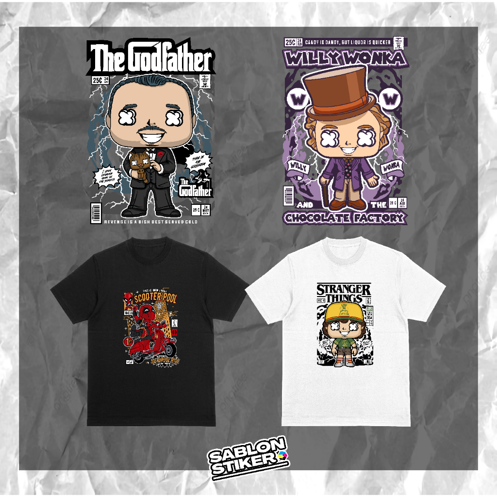 

SABLON STIKER DTF A4 SABLON SETRIKA PRINTING DTF TEMA POP ART