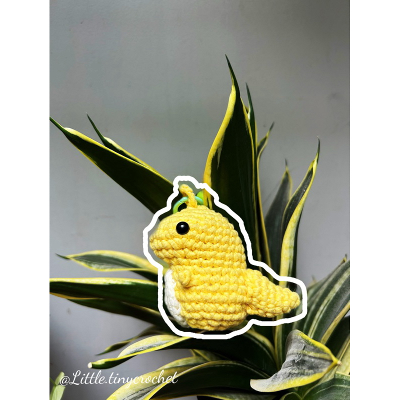 Amigurumi Dino Kuning key Chain ( Gantungan Kunci Dino Kuning )