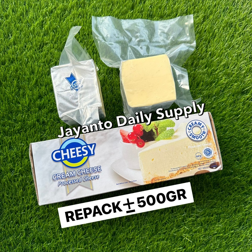 

CHEESY CREAM CHEESE 500GR REPACK / KRIM KEJU ENAK, HARGA TERJANGKAU - 100% HALAL