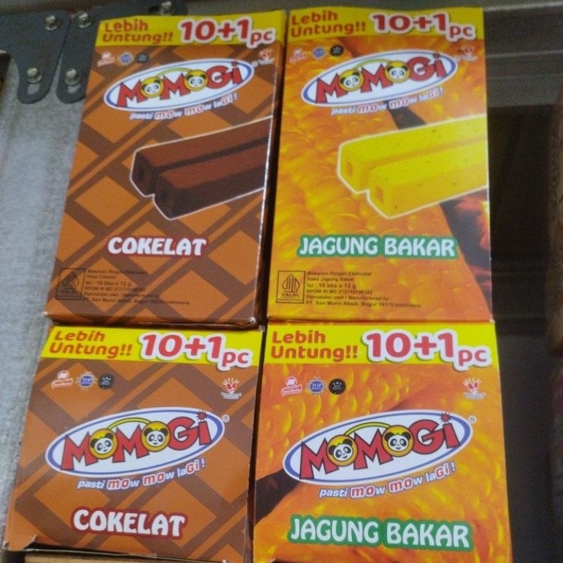 

momogi jagung bakar coklat eceran 1000 1pk 10+1pcs