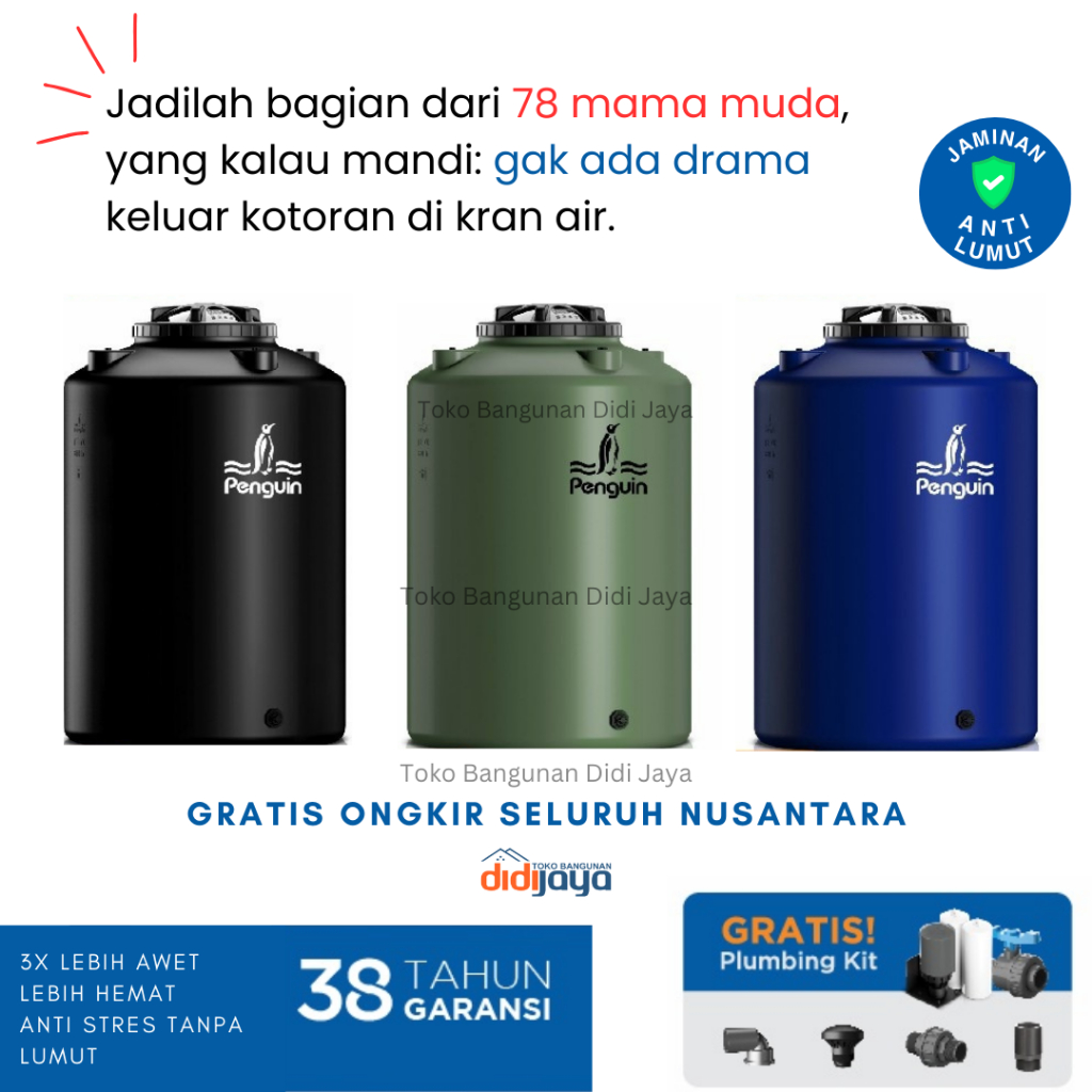 Tangki / Tandon / Toren Air Penguin 650 Liter - Penguin TB 70 (650 L)