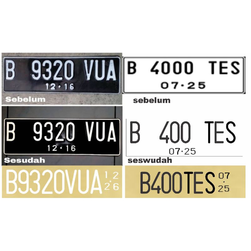 stiker  plat nomer mobil sticker plat nomer mobil cutting