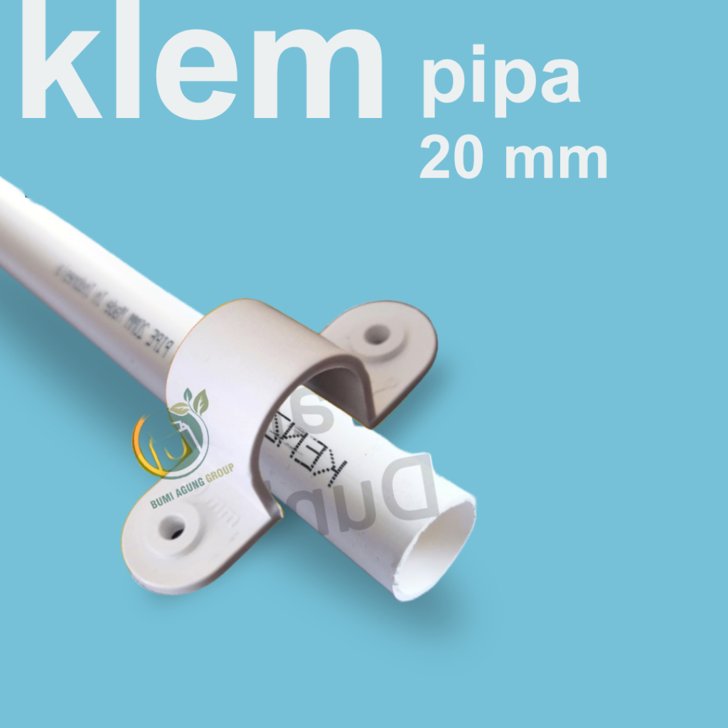 KLEM PIPA CONDUIT 20 MM KLEM PIPA LISTRIK PUTIH 20 MM   KLEM CONDUIT 20 MM POLOS