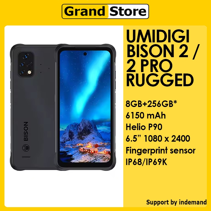 UMIDIGI BISON 2 / 2 PRO Android 12 Rugged Smartphone Cellular - 2 Pro 8 / 256GB