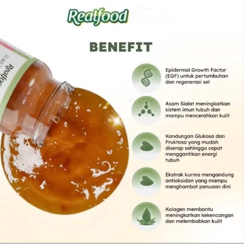 

SDF Realfood Forever Glow ( P.12 Bonus 6 Sachet Jelly / Coffee ) Minuman Sarang Burung Walet Bpom