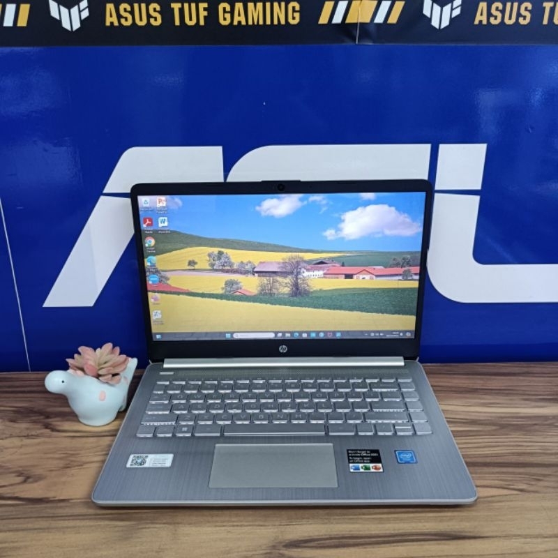 LAPTOP HP 14S DQ0508TU INTEL N4120 RAM8GB SSD256GB KEYBOARD BACKLIGHT 14INCH/LAPTOP BEKAS SLIM MURAH