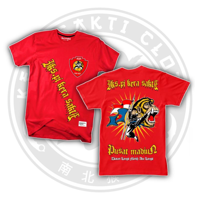 Kaos Lawasan IKS.PI Kera Sakti Merah "T-shirt IKS.PI PUSAT MADIUN" Free Stiker || kerasakti.cloth