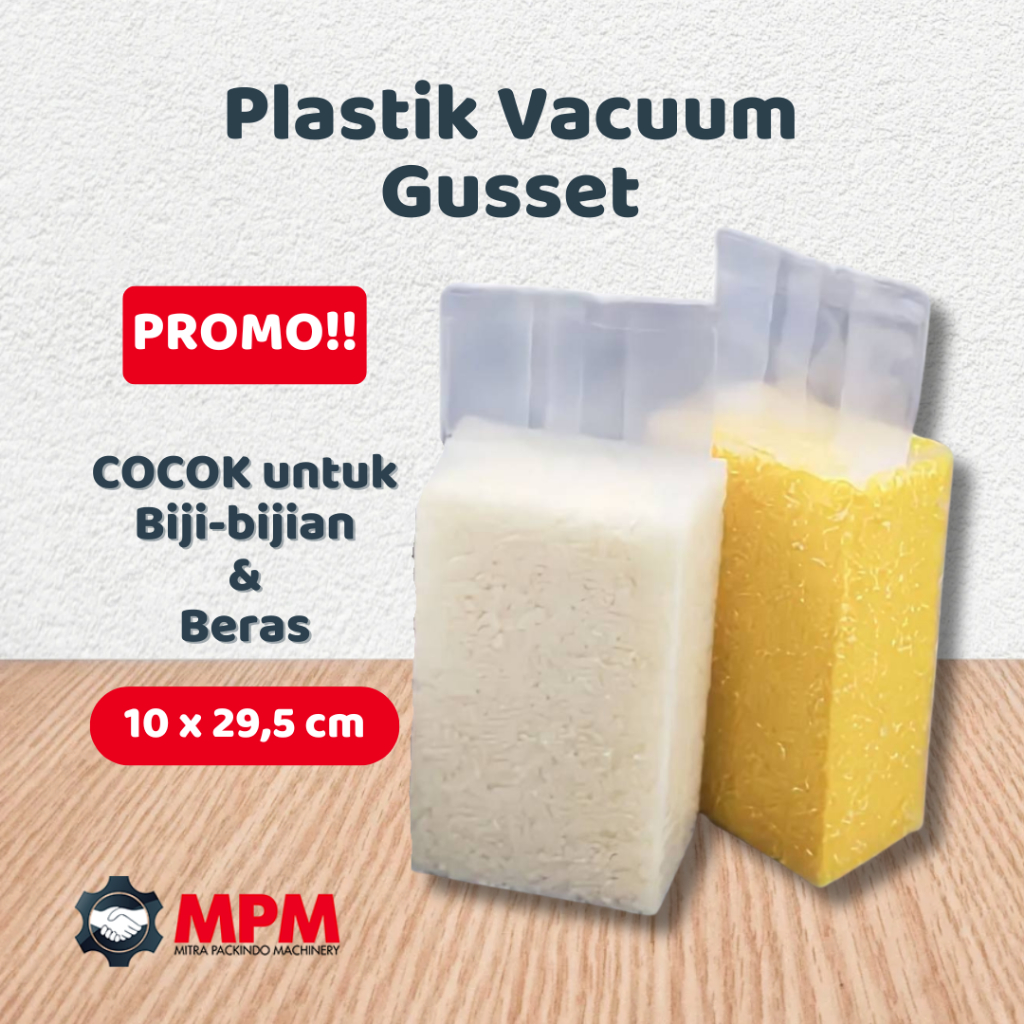 Plastik Vacuum Beras Merah Hitam Organik Kotak 1kg Gusset 1 Kg Guset