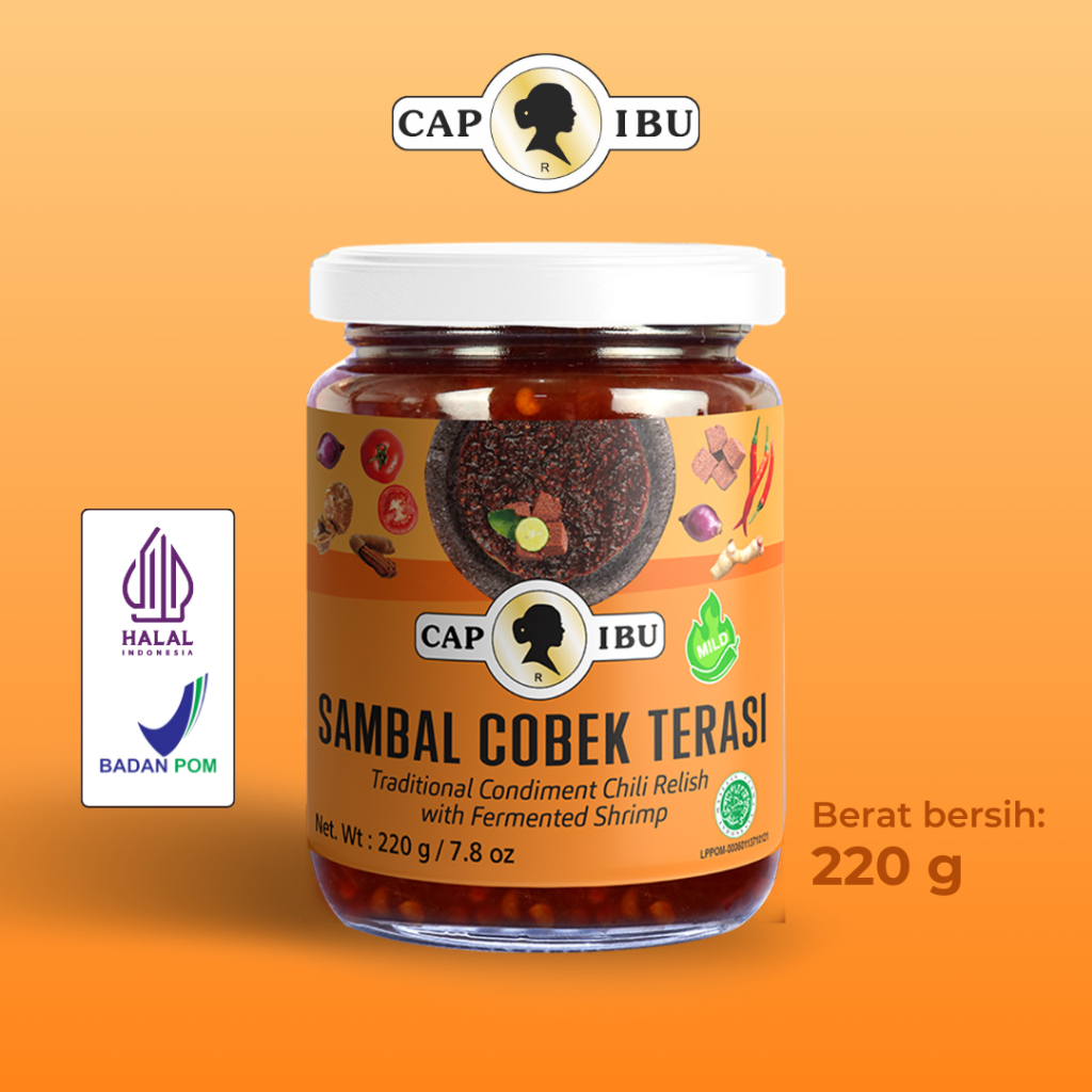 

CAP IBU Sambal Cobek Terasi Kemasan Jar Beling