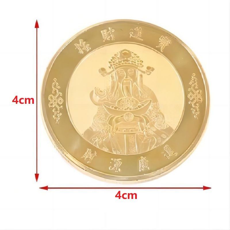 Koin Emas Koin Dewa Rejeki Koin Fengsui Dewa Rezeki Koin Keberuntungan Koin Perak Money Amulet Gold 
