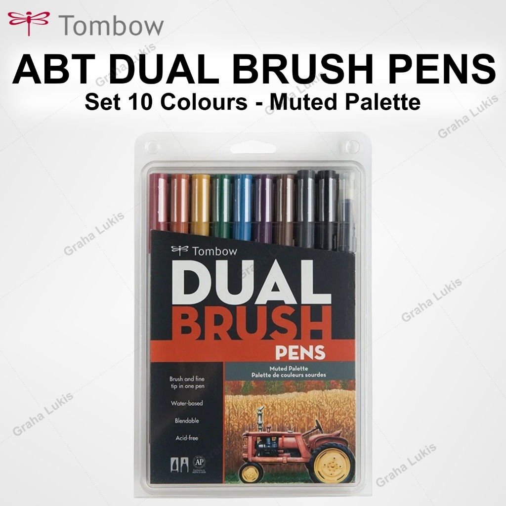 

Tombow Dual Brush ABT set 10 Muted Palette